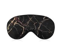 Black Gold Marble Sleep Mask Soft Comfortable Eye Mask with Adjustable Strap Eye Cover Eye Shade for Men Women Work Travel
