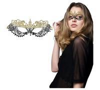Black Gold Masquerade Mask For Women - Lace Masquerade Masks for Masquerade Party, Proms, Photo Shoot, Venetian Party, Mardi Gras, Halloween & Cosplay, Black Gold, One Size