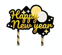 Black Gold New Year Party Decoration Happy New Year Banners Decoration Happy New Year Balloons For New Year Celebrations New Year Decorations