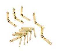 (Black/Gold, One size) 10 Pieces Small Zinc Alloy Hinge High Quality Metal Hinge Furniture Hardware Parts for Gift Wine Box Accessories Black/Gold