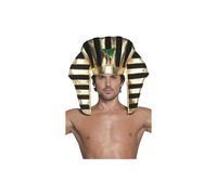 Black & Gold Pharaoh Headpiece - pharaoh headpiece fancy dress egyptian costume accessory mens adult black gold adults smiffys
