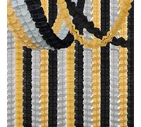 Black-Gold Silver Party-Decorations Streamers Garland - 157Ft Graduation 2024 Four-Leaf Clover Hanging Banner,Retirement Men Boys Birthday Wedding Baby Bridal Shower New Years Supplies Decor