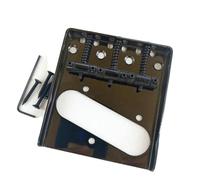 Black gold six string bridge Folding edge design Adjustable saddle Suitable for TL electric guitar tailpiece Generic Acoustic Guitar Bridge(B)