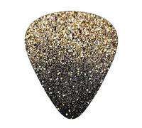Black & Gold Sparkle,12 Pcs Guitar Pick,3 Different Thickness Plectrums for Acoustic Guitar Bass Ukulele (0.46mm 0.96mm 0.71mm)