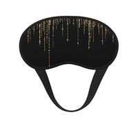 Black Gold Sparkly Glitter Fringe, Full Eye Covers Light Blocking Eye Masks Blackout Sleep Eye Muffs