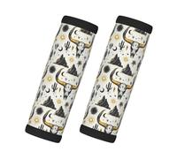 Black Gold Western Skull Print Luggage Handle Wraps for Suitcase, Soft Travel Luggage Handle Cover Tags Identifiers for Suitcases