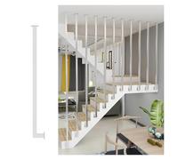 Black Gold White Metal Stair Spindles, 80.7in Stair Balusters with Mounting Accessories for Interior Attic Corridor - Stylish Home Decor Upgrade (1 Pc)