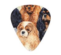 Black Golden Cavalier King Charles Spaniel,12 Pcs Guitar Pick,3 Different Thickness Plectrums for Acoustic Guitar Bass Ukulele (0.46mm 0.96mm 0.71mm)