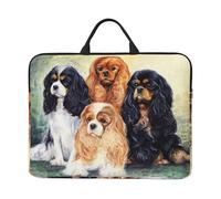 Black Golden Cavalier King Charles Spaniel, 14 Inch Laptop Sleeve, Notebook Bag Laptop Case Sleeve Briefcase with Handle