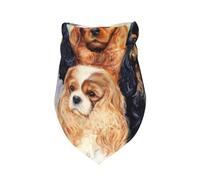 Black Golden Cavalier King Charles Spaniel,Bib Scarf Triangle Hood Adjustable Pet Scarf Washable Hood Suitable for Small, Medium and Large Dogs and Cats
