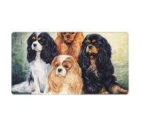 Black Golden Cavalier King Charles Spaniel,Mouse Pad Large Desk Pad Computer Keyboard Mouse Mat with Non Slip Rubber Base 40 x 70 cm