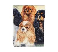 Black Golden Cavalier King Charles Spaniel, PU Leather Laptop Sleeve, Notebook Bag Laptop Case Sleeve Tablet Briefcase