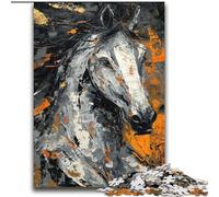 Black Golden Horse Jigsaw Puzzles for Adults 2000 Piece, Challenging Difficult Deal As Gifts for The Whole Family (70x100cm)