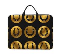 Black Golden Horseshoe, 14 Inch Laptop Sleeve, Notebook Bag Laptop Case Sleeve Briefcase with Handle