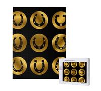 Black Golden Horseshoe,500 Pieces Wooden Jigsaw Family Game Jigsaw Puzzles for Adults Teens