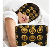 Black Golden Horseshoe, Sleep Mask for Home Travel, Full Eye Covers Light Blocking Eye Mask Sleep Eye and Ear Muffs