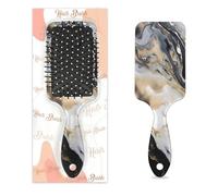 Black Golden Marble Hair Brush Marble Texture Wet Dry Air Cushion Hair Brush Plastic Detangler Hairbrush for Kids Adults Back To School Gift Women Men