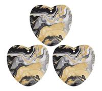 Black Golden Marble Ink Car Air Freshener, 3 Pcs Love form Hanging Air Freshener Cards, Long Lasting Fragrance Scented Cards for Car, Home, Office Gray-style
