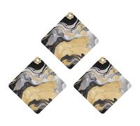 Black Golden Marble Ink Car Air Freshener, 3 Pcs Rhombus Hanging Air Freshener Cards, Long Lasting Fragrance Scented Cards for Car, Home, Office Gray-style