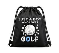 Black Golf Drawstring Bag Gifts for Grandson Son Graduation Gifts for Boys Men Best Friend Golfing Birthday Gifts for Men Boys Golfing Gifts for Boyfriend Bf Golf Bag Backpack for Gym