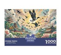 Black Goose Crossing Marsh 1000 Pieces Premium Jigsaw Animal Age 3+ Quirky, Abstract Design, Home Decoration, Educational, Challenging Puzzle Games 38x26cm/1000pcs