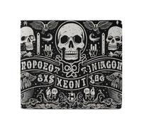Black Goth Occult Witchcraft Bifold Wallet for Women Men Personalized Coin Purse Card Case Holder Pocket Wallet