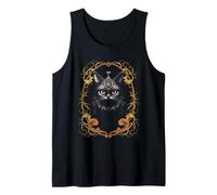 Black Gothic Cat Goth Witchy Occult Tank Top