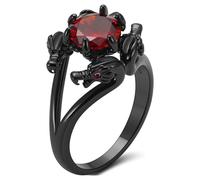 Black Gothic Dragon Engagement Ring for Women, 10, Stainless Steel, Without gemstones. Stainless Steel