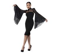 Black Gothic Sleeve Shawl Shoulder Cape With Sleeves Halloween Costume Accessory