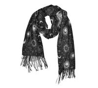 Black Gothic Tarot Astrology shawls and wraps warm Imitation cashmere woman scarf for adult
