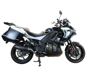 Black GPR Exhaust Muffler Furore Evo4 Nero Appr Kawasaki Versys 1000 2021 2024