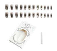 Black Gradients Press On Nails Long False With Star Coffin Full Covers Stick Manicures Supplies For Woman Long Full Cover Stick Black Gradient False Coffin Press