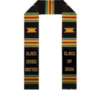 Black Grads Matter Graduation Stole 2026 | Black Girl Magic Stole | Black Nurse Matter Sash | Kente Stole Class of 2026 | Kente Graduation Stole 2026 | Authentic African Art
