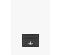 Black Grain Flat Card Holder - Black Leather / One Size