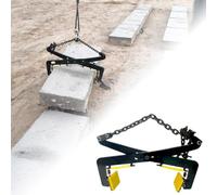 Black Granite Slab Lifting Clamps, Heavy Duty Stone Carrying & Chain Lifting Clamps for Transporting Concrete Blocks & Marble, 325kg Capacity, Ideal for Stone Handling
