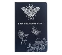 Black Gratitude Journal With Silver Lining - 120 Pages For Mindfulness