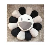 (Black Gray) 16in Takashi Murakami Rainbow Flower Pillow Plush Colorful Stuffed Gift