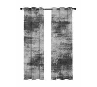 Black Gray Blackout Curtains for Bedroom Living Room, Abstract Smoky Texture Distressed Mottled Art 63 In Long Thermal Insulated Room Darkening Drapes Grommet Window Treatments, 42 x 63 In