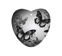 Black Gray Butterflies Car Air Freshener Hanging, Long Lasting Scented Car Aromatherapy Tablets, Love form Fragrance Scented Cards for Vehicles, Bedroom, Wardrobe White-style