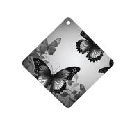Black Gray Butterflies Car Air Freshener Hanging, Long Lasting Scented Car Aromatherapy Tablets, Rhombus Fragrance Scented Cards for Vehicles, Bedroom, Wardrobe Gray-style