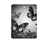 Black Gray Butterflies Car Air Freshener Hanging, Long Lasting Scented Car Aromatherapy Tablets, Square Fragrance Scented Cards for Vehicles, Bedroom, Wardrobe Gray-style