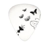Black Gray Butterflies Guitar Picks with Organizer Storage Box Guitar Plectrums 12PCS 3 Thickness Thin Medium Heavy 0.46 0.71 0.96mm Guitar Picks For Acoustic Electric or Bass Guitars