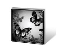 Black Gray Butterflies Square Lapel Pins Backpack Pin Cute Brooch Decoration Brooches for Women Men Fashion Button Badges for Hat Backpacks Purses Jackets Shirt Suit