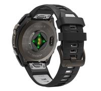 (Black Gray, QuickFit 26mm) 1:1 Fenix8 Watch Band For Garmin Fenix 8 47mm 51mm E 7 7X 6 6X 5 5X/Epix Pro/Enduro 3 QuickFit 22mm 26mm Silicone Strap Bracelet