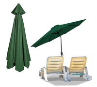 Black/gray/red 6/8 Ribs Polyester Fabric Replacement Parasol Canopy