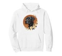 Black Great Dane Flower Dog Lover Pullover Hoodie