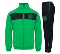 (Black Green, 10-11 Years) Celtic FC Boys Tracksuit Jacket & Pants Set Kids OFFICIAL Football Gift