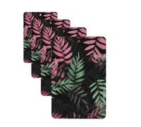 Black green leaves Car Air Freshener Cards for Women Men 4 Pack Cute Car Accessories Long Lasting Scent Car Diffuser Hanging Auto Aromatherapy Tablets Car Fresheners Gifts