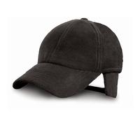 BLACK GREEN or NAVY DARK BLUE Polartherm™ FLEECE Baseball Cap Hat with Ear Flaps