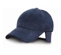 BLACK GREEN or NAVY DARK BLUE Polartherm™ FLEECE Baseball Cap Hat with Ear Flaps
